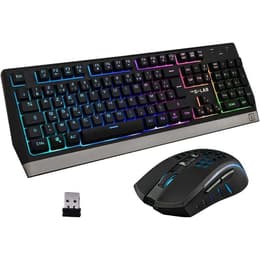 AZERTY Klávesnica The G-Lab Francúzska Bezdrôtové Podsvietená klávesnica Combo Tungsten