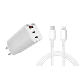 Kábel a Wallplug (USB-C + Lightning) 65W - WTK