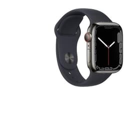 Apple Watch Series 7 (2021) GPS + mobilná sieť 45 mm - Nerezová Grafitová - Sport band Čierna