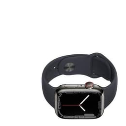 Apple Watch Series 7 (2021) GPS + mobilná sieť 45 mm - Nerezová Grafitová - Sport band Čierna