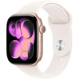 Apple Watch (2025) GPS + mobilná sieť 42 mm - Hliníková Rose Gold - Sport band Biela