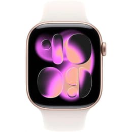 Apple Watch (2025) GPS + mobilná sieť 42 mm - Hliníková Rose Gold - Sport band Biela