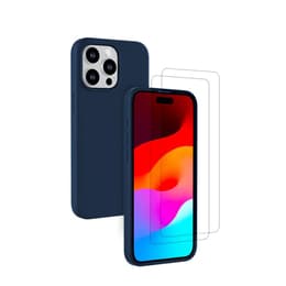 Obal iPhone 15 Pro a 2 ochranna obrazovky - Silikón -