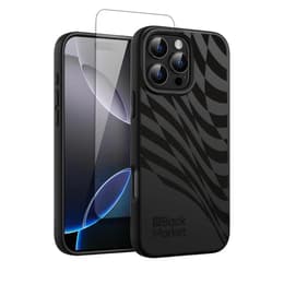 Back Market Obal iPhone 16 Pro Max a ochranný displej - Recyklovaný plast - Čierna