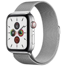 Apple Watch Series 5 (2019) GPS + mobilná sieť 44 mm - Nerezová Strieborná - Milanese loop Sivá