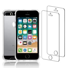 Obal iPhone SE(2016) a 2 ochranna obrazovky - Recyklovaný plast - Priehľadná