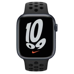 Apple Watch Series 7 (2021) GPS 45 mm - Hliníková Midnight - Nike Sport band Čierna