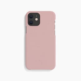 Obal iPhone 12 Mini - Prírodný materiál - Ružová