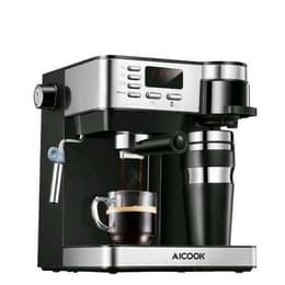 Espresso stroj Aicook CM6827 L - Čierna/Strieborná