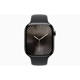 Apple Watch Series 10 (2024) GPS + mobilná sieť 42 mm - Titánová Slate - Sport band Čierna