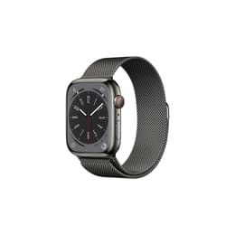 Apple Watch (Series 8) 2022 GPS + mobilná sieť 45mm - Nerezová Vesmírna šedá - Sport loop Sivá