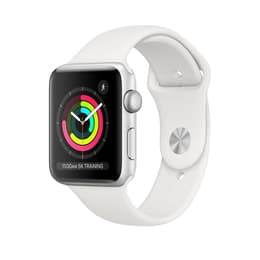 Apple Watch (Series 3) 2017 GPS 42mm - Hliníková Strieborná - Sport band Biela