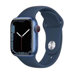 Apple Watch Series 7 (2021) GPS + mobilná sieť 41 mm - Hliníková Midnight - Sport band Modrá