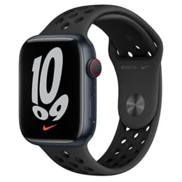Apple Watch Series 7 (2021) GPS + mobilná sieť 45 mm - Hliníková Midnight - Nike Sport band Čierna