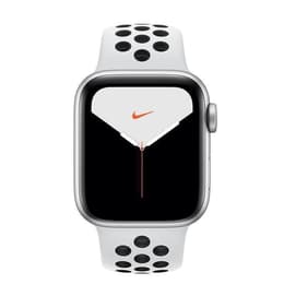 Apple Watch (Series 4) 2018 GPS 44mm - Hliníková Strieborná - Sport Nike Biela/Čierna
