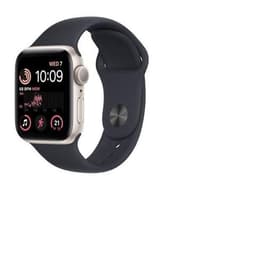 Apple Watch (Series SE) 2022 GPS 44mm - Hliníková Starlight - Sport band Čierna