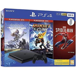 PlayStation 4 Slim 500GB - Čierna + Marvel’s Spider-Man + Horizon Zero Dawn + Ratchet & Clank