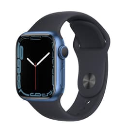Apple Watch (Series 7) 2021 GPS 41mm - Hliníková Modrá - Sport band Čierna