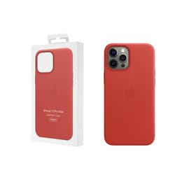 Apple Kožený obal iPhone 12 Pro Max - Magsafe - Koža Červená