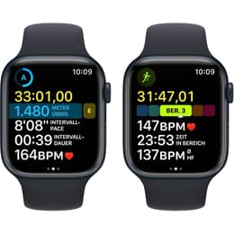 Apple Watch (Series 8) 2023 GPS + mobilná sieť 45mm - Hliníková Midnight - Sport band Čierna