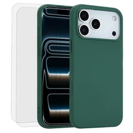 Obal iPhone 17 Pro Max a 2 ochranna obrazovky - Silikón - Zelená