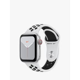 Apple Watch (Series 5) 2019 GPS 40mm - Hliníková Strieborná - Nike Sport band Platinová/Čierna