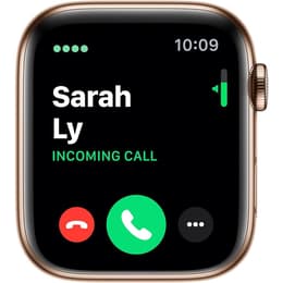 Apple Watch Series 6 (2020) - (remienok nie je súčasťou balenia) - GPS + mobilná sieť 44 mm - Zlatá Nerezová