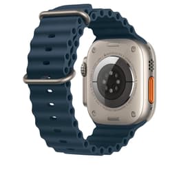 Apple Watch (Ultra) 2023 GPS 49mm - Titánová Sivá - Oceánska kapela Modrá