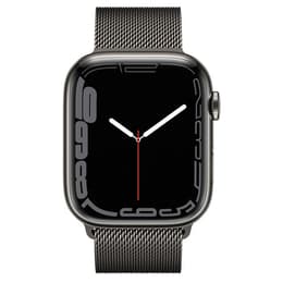 Apple Watch (Series 7) 2021 GPS + mobilná sieť 45mm - Nerezová Grafitová - Milanese loop Sivá