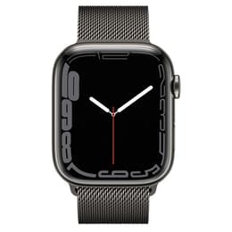 Apple Watch Series 7 (2021) GPS + mobilná sieť 45 mm - Nerezová Grafitová - Milanese loop Čierna
