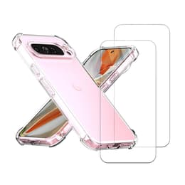 Obal Pixel 9 Pro XL a 2 ochranna obrazovky - TPU - Priehľadná