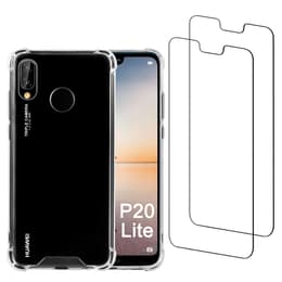 Obal Huawei P20 Lite a 2 ochranna obrazovky - Recyklovaný plast - Priehľadná