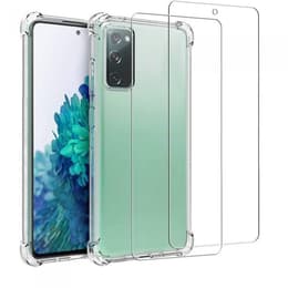 Obal Galaxy S20 FE a 2 ochranna obrazovky - TPU - Priehľadná