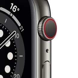 Apple Watch (Series 6) 2020 GPS + mobilná sieť 40mm - Nerezová Grafitová - Sport band Čierna