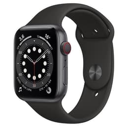 Apple Watch (Series 6) 2020 GPS + mobilná sieť 44mm - Titánová Vesmírna šedá - Sport loop Čierna