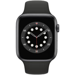 Apple Watch (Series 6) 2020 GPS + mobilná sieť 44mm - Titánová Vesmírna šedá - Sport loop Čierna