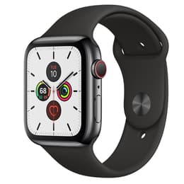 Apple Watch (Series 5) 2019 GPS + mobilná sieť 44mm - Nerezová Vesmírna čierna - Sport band Čierna