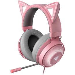 Slúchadlá Razer Kraken Kitty Edition Potláčanie hluku gaming drôtové Mikrofón - Ružová