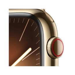 Apple Watch Series 9 (2023) GPS + mobilná sieť 45 mm - Nerezová Zlatá - Sport band Starlight