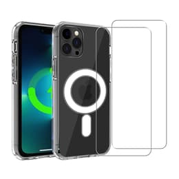 Obal iPhone 13 Pro Max a 2 ochranna obrazovky - TPU - Priehľadná