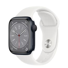 Apple Watch Series 8 (2022) GPS + mobilná sieť 45 mm - Hliníková Midnight - Sport band Biela