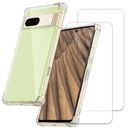 Obal Google Pixel 7a a 2 ochranna obrazovky - TPU - Priehľadná