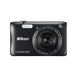 Nikon Coolpix S3700 Kompakt 20 - Čierna
