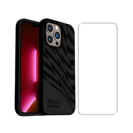 Back Market Obal iPhone 13 Pro Max a ochranný displej - 100% biologicky rozložiteľné - Čierny - Vlnkový Vzor