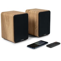 Bluetooth Reproduktor Enceintes de bibliothèque, Caisson Bois COSY - 100W - Thomson WS602DUO - Bluetooth 5.0, Entrée optique câble inclus -