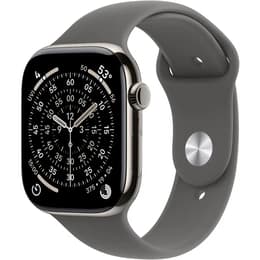Apple Watch (2025) GPS + mobilná sieť 46 mm - Titánová - Sport band Sivá