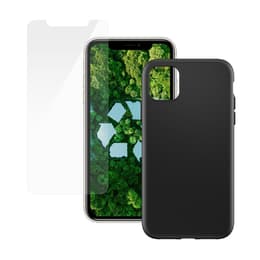 Obal iPhone 11 a ochranný displej - Plast - Čierna