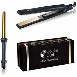 Žehlička na vlasy Golden Curl The Double Gold Set Duo - Čierna