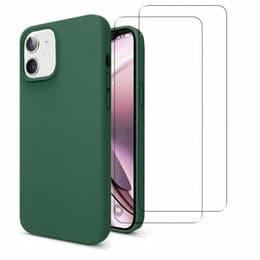 Obal iPhone 11 a 2 ochranna obrazovky - Silikón - Zelená