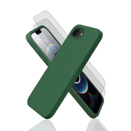 Obal iPhone 16e a 2 ochranna obrazovky - Silikón - Zelená